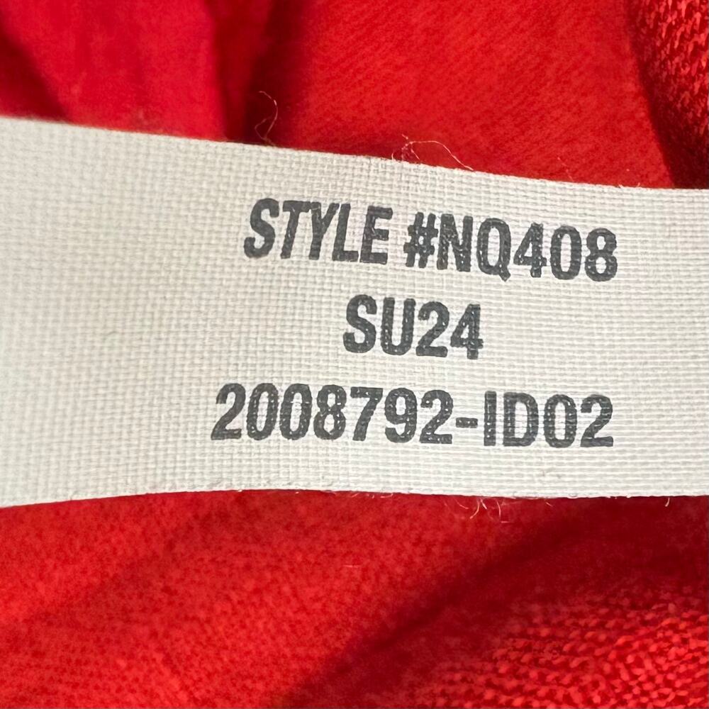 Madewell Button Tab Shorts 100% Linen High Rise Pintucked Button Tabs Red 6 - Picture 9 of 12